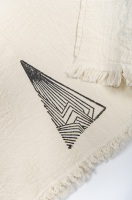 Peştamal, El Baskılı, 90x170 cm, Piramit Siyah